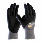 PIP® MaxiFlex® Ultimate™ 34-875-L Breathable Work Gloves, Coated Glove, Seamless Style, L, Nylon Palm, Nylon, Black/Gray, Knit Wrist Cuff, Nitrile Coating, Resists: Abrasion, Cut, Puncture and Tear, Lycra®/Nylon Lining