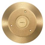 PREMISE WIRING SF2725 Combination Round Cover and Flange, 6-1/4 in L x 6-1/4 in W, For Use With Flush Floor Box, Brass
