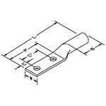 Scotchlok™ 054007-12691 2-Hole Compression Lug, 500 kcmil, 1/2 in Stud, Copper