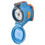 MELTRIC DECONTACTOR™ 63-34073 DSN30 Switch Rated Female Receptacle With Ground, 110/125/220/250 VAC, 30 A, 3 Pole, Blue