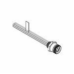 Brad® 130015-0024 Mini-Change® 10-Pole C-Size Single Ended Receptacle, 600 VAC/VDC, 7 A, Female Slot End, 1 ft Pigtail Blade End