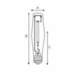 Sylvania LUMALUX® ECOLOGIC® LU250/PLUS/ECO/67572 High Pressure Sodium Lamp, 250 W Wattage, E39 Mogul Lamp Base, HID Lamp, ET18 Shape, 29000 Lumens