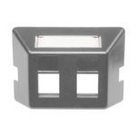 PREMISE WIRING iSTATION™ FP2GY Furniture Plate, 1 Gang, Molded ABS, Gray