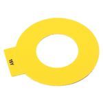 Rockwell Automation 800F Legend Plate, 60mm Round, Universal: Blank (No Legend), Yellow with Black Legend Text, 30.5mm Opening