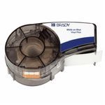 Brady® M21-750-595-WT M Series Label Cartridge, 21 ft L x 3/4 in W, Vinyl, Black/White