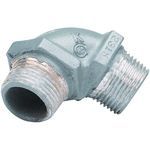 Killark® MM-90-1 Male to Male Conduit Elbow, 1/2 in Trade, 90 deg Angle, Aluminum, Electrostatic Powder Coated