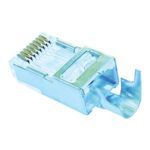 Platinum Tools® 100023C Cat 5e/6 Shielded Telecom Connector With External Ground, EZ-RJ45 Module