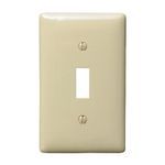 PREMISE WIRING NPJ1I Mid-Size Midway Wallplate, 1 Gang, 4.88 in H x 3.13 in W, Nylon, Ivory