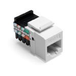QuickPort® 41108-RW5 8-Conductor 8-Position UTP Connector, Cat 5 Module, Flush Mounting, 1 Ports, Plastic, White