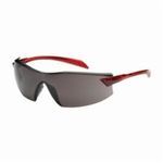 Bouton® 250-45-1021 Radar™ 250-45 1-Piece Lens Safety Glasses, Anti-Fog/Anti-Scratch, Gray Lens, Rimless Frame, Red, Polycarbonate Frame, Polycarbonate Lens, ANSI Z87.1+, CSA Z94.3