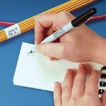 Panduit® Pan-Code™ PSCB-3Y Self-Laminating Cable Marker Book, 3 in L x 1 in W, White Legend/Background, Vinyl