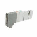 SMC® SV1A00-5FUD SV1000 5-Port Solenoid Valve With Light/Surge Voltage Suppressor, 3/4 in Port, 0.15 to 0.7 MPa Pressure, 4 Positions
