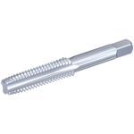 Kennametal® 1542757 KHSST Straight Flute Hand Tap, Right Hand Cutting Direction, 1/2-13 Thread, H3 Thread Limit, Form D Plug Chamfer, 4 Flutes, Bright, HSS, Cast Iron and Non-Ferrous Materials Material Application, No Through Coolant