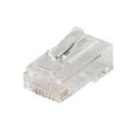 Leviton® EZ-RJ45™ 47613-EZC 8-Contact 8-Position Modular Plug, Stranded/Solid Conductor, Polycarbonate/Phosphor Bronze