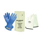 Salisbury by Honeywell GK011BL Class 0 Insulating Gloves Kit, SZ 10, Rubber, Blue, 11 in L, 1000 VAC/1500 VDC Max Use Voltage