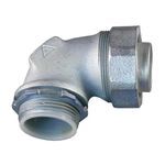 Appleton® STB-90125 Oiltight Raintight Liquidtight Conduit Connector With Insulated Throat, 1-1/4 in Trade, 90 deg Angle, Malleable Iron, Triple Coated
