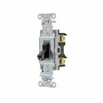 Hubbell® CS120BK Commercial Toggle Switch, 120/277 VAC, 20 A, 5540 W Power, 2-Position Contact Configuration