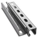 Superstrut® A1200HS-10AL A Series Half Slotted Metal Channel, 9/16 x 1-1/8 in Slot, 2 in Slot Spacing, 12 ga Thickness, 10 ft L