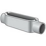 O-Z/Gedney C50A Type C Conduit Outlet Body, 1/2 in Hub, 4.2 cu-in, Die Cast Copper Free Aluminum, Epoxy Powder Coated/Aluminum Enamel