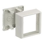 PREMISE WIRING POLYTRAK® PremiseTrak® LANTrak® PDB12TGLV 2-Gang Undivided Deep Station Box, 5.06 in L x 2.44 in W x 4.9 in H, PVC, Office White