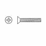 BBI 771210 Fully Threaded Machine Screw, Measurement System: Imperial, #6-32 Thread, 3/8 in OAL, A2 18-8 Stainless Steel, Flat Head, Zinc Blue, Phillips® Drive