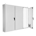 nVent HOFFMAN A86M3E20G A27 3-Door Enclosure, 86.12 in L x 112 in W x 20.12 in D, NEMA 12, Steel
