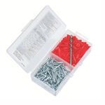 IDEAL® 90-052 Flange Anchor Kit, 201 Piece, Plastic, Red