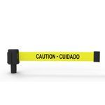 Banner Stakes PL4029 PLUS Yellow "Caution-Cuidado" Banner (Pack of 5), Includes: 5 PLUS Banner Head, Belt Length 15 ft, Suitable for Indoor/Outdoor Use