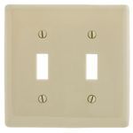 PREMISE WIRING NP2I Standard Wallplate, 2 Gangs, 4.63 in H x 4.69 in W, Nylon, Ivory