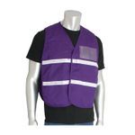 PIP® 300-2501/2X-3X 300-2500 Non-ANSI Incident Command Vest, 2XL/3XL, Purple, 35% Cotton/65% Polyester, Hook and Loop Closure, 4 Pockets