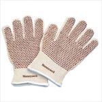 North® by Honeywell Grip N® Hot Mill 51/7147C General Purpose Gloves, General Purpose Glove, Ambidextrous Style, Universal, Nitrile Palm, Natural Cotton/Polyester, Cream/Red/White, Seamless Knit Wrist Cuff, Nitrile Coating, Resists: Heat, Cotton Lining