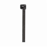 NSI 7500 1-Piece Bent Tail Cable Tie, 7-1/2 in L x 0.187 in W x 0.052 in THK, Nylon, UV Black