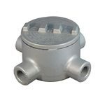 O-Z/Gedney GUAL-125 Type GUAL Form 2 Conduit Outlet Box With Cover, 1-1/4 in, 3-3/4 in Cover Opening, 30 cu-in Capacity, Electroplated Zinc/Polished Chrome/Epoxy Powder Coated
