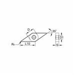 Kennametal® Kenloc™ VNMG331FF High Performance Turning Insert, VNMG Insert, Material Grade: K, M, N, P, S, 35 deg Diamond Shape, Negative Rake, Carbide, Manufacturer's Grade: KCU10