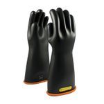 Novax® 155-2-16/11 Insulating Unisex Electrical Gloves, SZ 11, Natural Rubber, Black/Orange, 16 in L, ASTM Class: ASTM D120/Class 2, 17000/22500 VAC/VDC Maximum Use