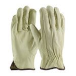 PIP® 70-360/XXXL Industrial Grade General Purpose Gloves, Drivers, 3XL, Top Grain Pigskin Leather Palm, Top Grain Pigskin Leather, Natural, Slip-On Cuff, Uncoated Coating, Resists: Moisture, Unlined Lining, Keystone Thumb