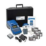 Brady® BMP51-KIT-EL Electrical Starter Label Printer Kit, Thermal Transfer Print, 1-1/2 in Tape Width, 4 to 103 pt Font, AC Adapter/Rechargeable Lithium-Ion Battery/Optional AA Batteries Power Source, LCD Display