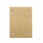 PREMISE WIRING S3813 Blank Rectangular Floor Box Cover, 4.35 in L x 3.1 in W, For Use With Flush Floor Box, Brass