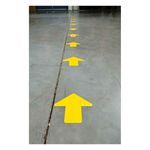 Brady® BradyGlo™ 93275 Arrow Shaped Non-Reflective Floor Marking Tape, 3 in L x 3 in W, Glow, B-324 Polyester