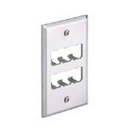 Panduit® Mini-Com® CFP6SY Flat Vertical Faceplate, 1 Gang, 6 Ports, Mini-Com® Module, Flush Mount, Stainless Steel