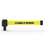 Banner Stakes PL4035 PLUS Yellow "Cleaning in Progress" Banner (Pack of 5), Includes: 5 PLUS Banner Head, Belt Length 15 ft, Suitable for Indoor/Outdoor Use