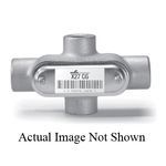 Crouse-Hinds Condulet® SnapPack™ X57CG Type X Pre-Assembled Conduit Body, 1-1/2 in Hub, Form 7 Form, Feraloy® Iron Alloy, Aluminum Acrylic Painted/Electro-Galvanized