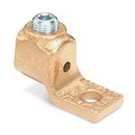 Blackburn® Locktite® 31005AL Flag Type Mechanical Lug, 8 to 4 AWG Copper Conductor, 1/4 in Stud, 1 Bolt Hole, Copper