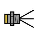Turck Eurofast® U5118-1 FSDV Male Field Wireable Connector, 250 VAC, 4 A, 0.5 m Cable, 1.04 in L