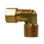 Midland Industries 18-232 Tube-to-Pipe Elbow, 3/8 x 1/8 in Nominal, Compression x MNPTF End Style, Brass