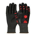 G-Tek® PolyKor® X7™ 16-MP785/L Seamless Knit Blended Glove with NeoFoam® Coated Palm and Fingertips - TPR Impact Protection, L, Elastic Knit Wrist Cuff, Resist: Abrasion, Tear, Puncture, Cut, and Impact, ANSI: A7, EN 388: 4X42F, ANSI Abrasion: 5