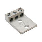 BURNDY® K3A2U2 K3A-U Dual Rated Universal Terminal Lug, 14 to 2 AWG Copper/Stranded Aluminum Conductor, 5/16 in Stud, 3 Bolt Holes, Aluminum