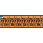 E-Z Code® WAT-5012 Style C Conduit and Voltage Marker Card, 1/2 in Label Width, 2-1/4 in Label Length, Legend: 120 VOLTS, Black Legend, Orange Background, Vinyl