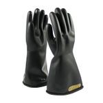 Novax® 150-00-14/7 Insulating Electrical Safety Gloves, SZ 7, Natural Rubber, Black, 14 in L, ASTM Class: Class 00, 500 VAC/750 VDC Max Use Voltage
