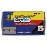 Pacific Handy Cutter™ BRB009 Ultra Sharp Blade, Carbon Steel, Single Edge Razor Blade, 1.55 in L 0.75 in W Blade, 0.009 in THK